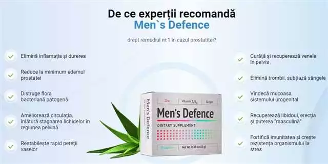 Men’s Defence ingrediente – proprietăți și beneficii pentru sănătatea masculină